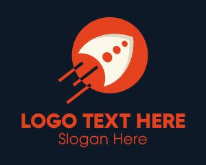 Launching - Orange Rocket Launch logo design