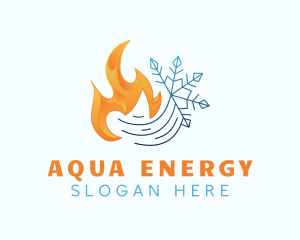 Fire & Snowflake Energy logo design