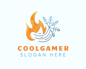 Flame - Fire & Snowflake Energy logo design