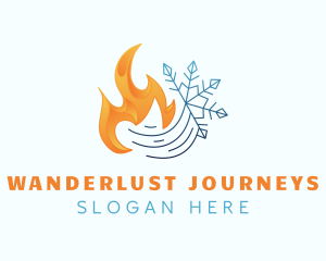 Sustainability - Fire & Snowflake Energy logo design