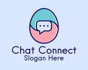 Chat - Egg Message Chat logo design