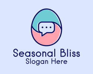Season - Egg Message Chat logo design
