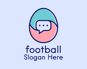 Egg - Egg Message Chat logo design