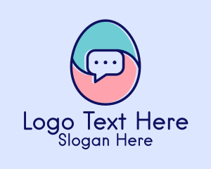 Online - Egg Message Chat logo design