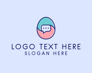 Communication - Egg Message Chat logo design