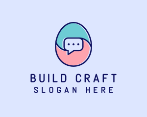 Egg Message Chat logo design