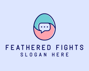 Egg Message Chat logo design