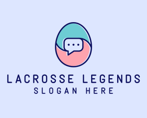 Egg Message Chat logo design