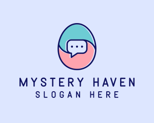 Egg Message Chat logo design