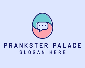 Egg Message Chat logo design