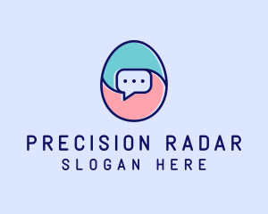 Egg Message Chat logo design