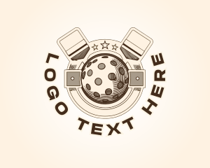 Emblem - Vintage Pickleball Emblem logo design