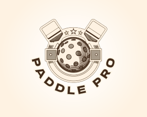 Vintage Pickleball Emblem logo design