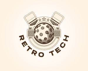 Vintage Pickleball Emblem logo design