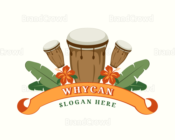 Tropical Conga Drums Logo