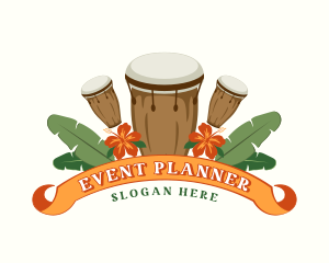 Musical Instrument - Tropical Conga Drums logo design