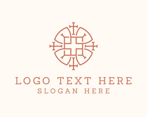 Fellowship - Religious Cross Christian logo design