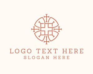 Religious Cross Christian Logo