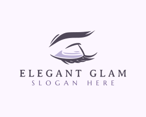Glamorous - Eyelash Eyebrow Beauty logo design