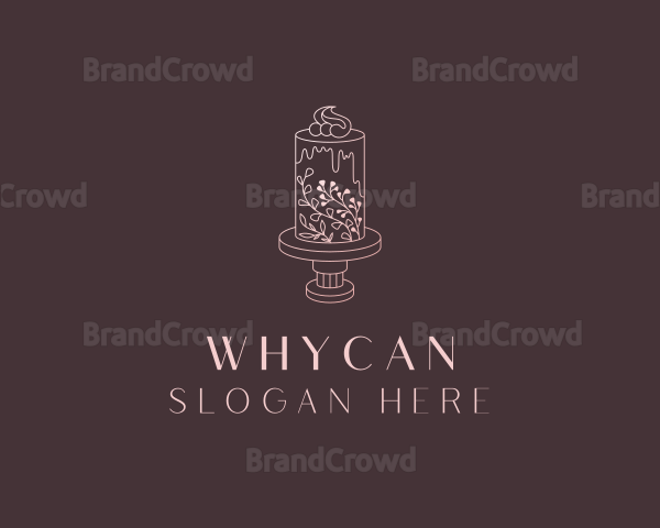 Wedding Floral Cake Logo