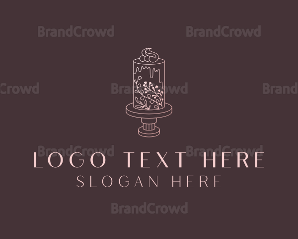 Wedding Floral Cake Logo