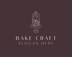 Wedding Floral Cake logo design