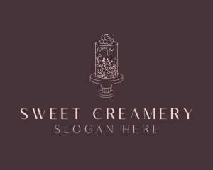 Wedding Floral Cake logo design