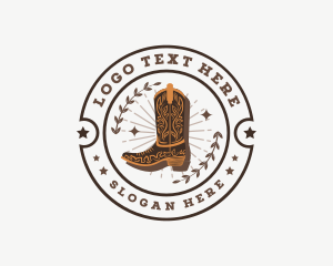 Country Style - Cowboy Boots Shoes logo design