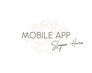 Yoga - Rose Flower Wordmark logo design