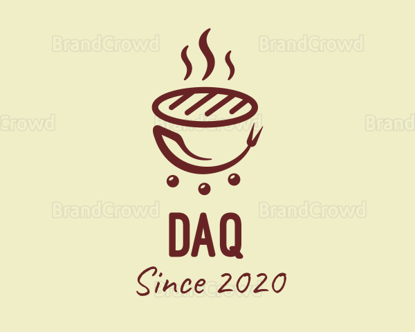 Hot Barbecue Grill Logo
