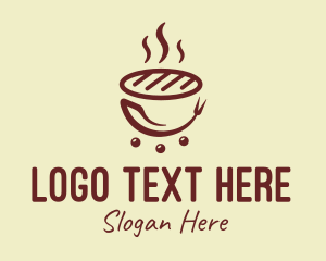 Hot Barbecue Grill Logo