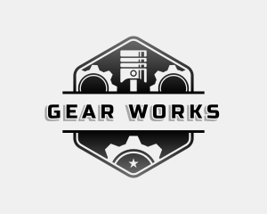 Gear Piston Automotive logo design