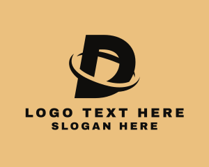 Swoosh - Generic Orbit Letter D logo design