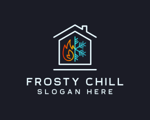 Freezer - Fire Ice House Cooling logo design