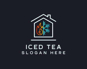 Fire Ice House Cooling logo design