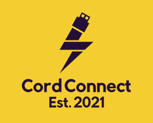 Cord - Electric Flash Drive logo design