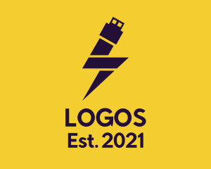 Volt - Electric Flash Drive logo design