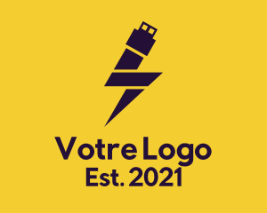 Charging - Electric Flash Drive logo design