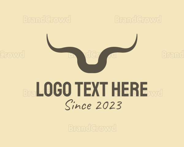 Rustic Bull Horns Logo
