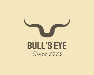 Rustic Bull Horns  logo design