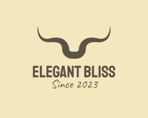 Elk - Rustic Bull Horns logo design