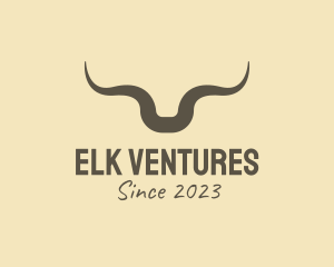 Rustic Bull Horns  logo design