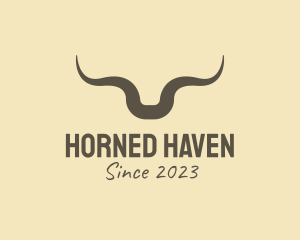 Rustic Bull Horns  logo design