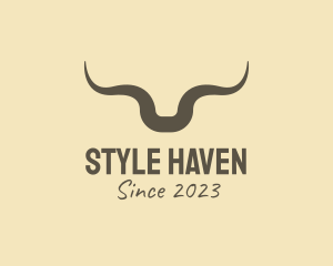 Moose - Rustic Bull Horns logo design