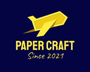 Yellow Paper Plane logo design