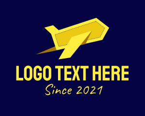 Aerospace - Yellow Paper Plane logo design