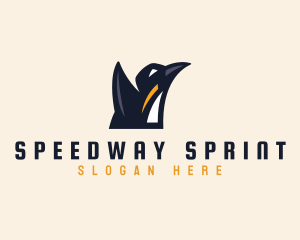 Theme Park - Geometric Penguin Bird logo design