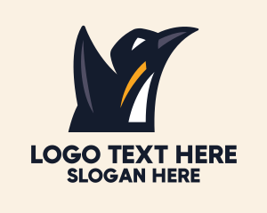 Penguin Mascot Silhouette  Logo