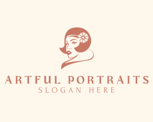Portrait - Beauty Hairstylist Woman logo design