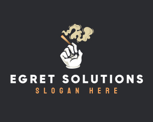 Smoking Weed Cigarette logo design